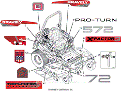 Parts List 9 - Decal - Style - 72 Inch