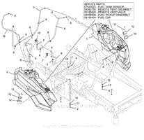 Parts List 20 - Fuel Tank - Kohler ZT740