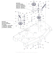 Parts List 10 - Deck Drive Idlers - 52 Inch And 60 Inch