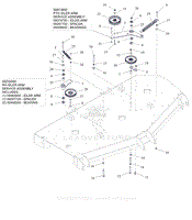 Parts List 10 - Deck Drive Idlers - 72 Inch