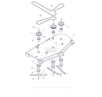 Parts List 14 - Deck, Belts, Blades And Spindles - 72 Inch