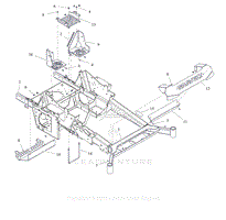 Parts List 18 - Frame, Front Bumper and Battery Tray - 72 Inch