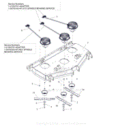 Parts List 11 - Deck, Blades and Spindle Motors - 52 Inch - RD