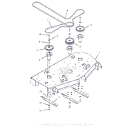 Parts List 12 - Deck, Belts, Blades and Spindles - 52 Inch