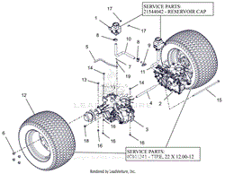 Parts List 23 - Rear Tires and Transaxles 60 Inch