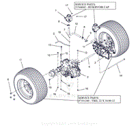 Parts List 23 - Rear Tires And Transaxles - 48 Inch