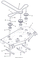 Parts List 12 - Deck, Belts, Blades and Spindles - 52 Inch