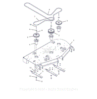 Parts List 14 - Deck, Belts, Blades And Spindles - 52 Inch