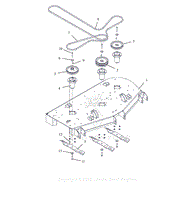 Parts List 12 - Deck Belts Blades and Spindles - 52 Inch