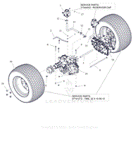 Parts List 25 - Rear Tires and Transaxles - 52 Inch