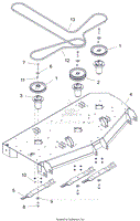 Parts List 14 - Deck, Belts, Blades and Spindles – 60 Inch