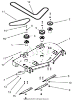 Decks, Belts, Baffles, Blades And Spindles - 52 Inch Deck