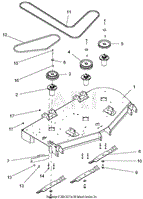 Decks, Belts, Baffles, Blades And Spindles - 60 Inch Deck