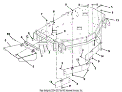 Deck, Discharge Chute And Baffles