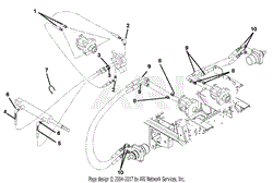 Hose Routing For Pumps, Wheel Motors And Cylinder