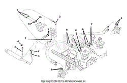 Hose Routing For Pump, Wheel Motors And Cylinder