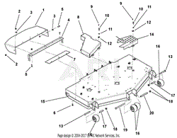 Deck, Discharge Chute, Anti-Scalp Rollers And Belt Covers