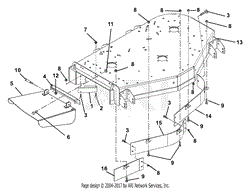 Deck, Discharge Chute And Baffles