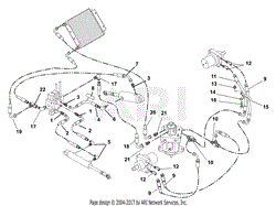 Pump To Lift Cylinder, Motors, Valve, And Oil Cooler (SN 000499 And Below)