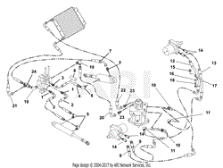 Pump To Lift Cylinder, Motors, Valve, And Oil Cooler (SN 000500 And Above)