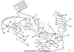 Pump to Lift cylinder, Motors, Valve, and Oil Cooler