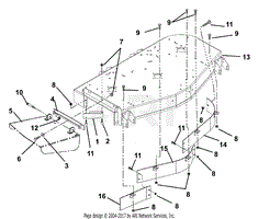 Deck, Discharge Chute And Baffles