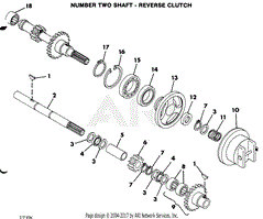 NUMBER TWO SHAFT - REVERSE CLUTCH