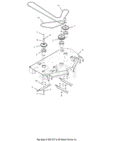 Deck, Belts, Blades And Spindles - 44&quot;