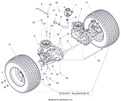 Parts List 24 - Rear Tires and Transaxles - 48 Inch and 52 Inch