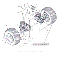 Parts List 22 - Rear Tires and Transaxles - 42 Inch