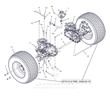 Parts List 22 - Rear Tires and Transaxles - 42 Inch