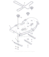 Parts List 11 - Deck, Belt, Blades and Spindles - 60 Inch