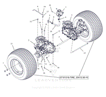 Parts List 22 - Rear Tires and Transaxles - 60 Inch