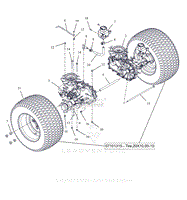 Parts List 22 - Rear Tires and Transaxles - 48 Inch and 52 Inch