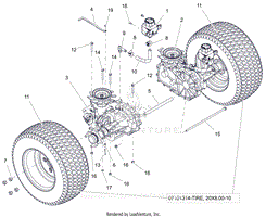 Parts List 24 - Rear Tires and Transaxles - 42 Inch