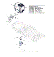 Parts List 12 - Engine - Kohler Twin 25 Pro W-SC