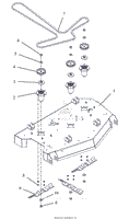 Parts List 13 - Deck, Belt, Blades, and Spindles - 42 Inch