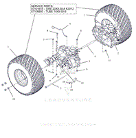 Parts List 23 - Rear Tires and Transaxles - 42 Inch