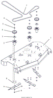 Parts List 13 - Deck, Belt, Blades, and Spindles - 48 Inch