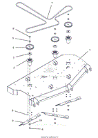 Parts List 13 - Deck, Belt, Blades, and Spindles - 60 Inch