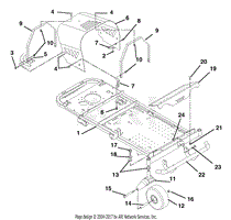 Frame, Hood, Footrest, Casters And Tires