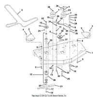 Mower Deck, Belt, Idlers And Blades