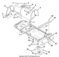 Frame, Hood, Footrest, Casters And Tires