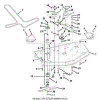 Mower Deck, Belt, Idlers And Blades