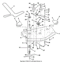 Mower Deck, Belt, Idlers And Blades