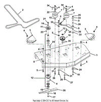 Mower Deck, Belt, Idlers And Blades SN Less Than 025000