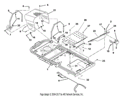 Frame, Hood And Footrest