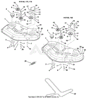 Mower Deck, Belt And Idlers