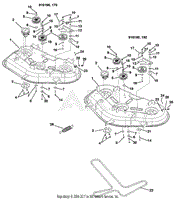 Mower Deck, Belt And Idlers