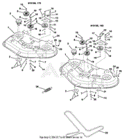 Mower Deck, Belt And Idlers